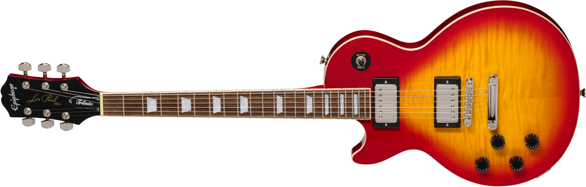 Epiphone Les Paul Tribute Plus Lh Gaucher Ibg 2h Ht Rw - Heritage Cherry Sunburst - Guitare Électrique Single Cut - Main picture