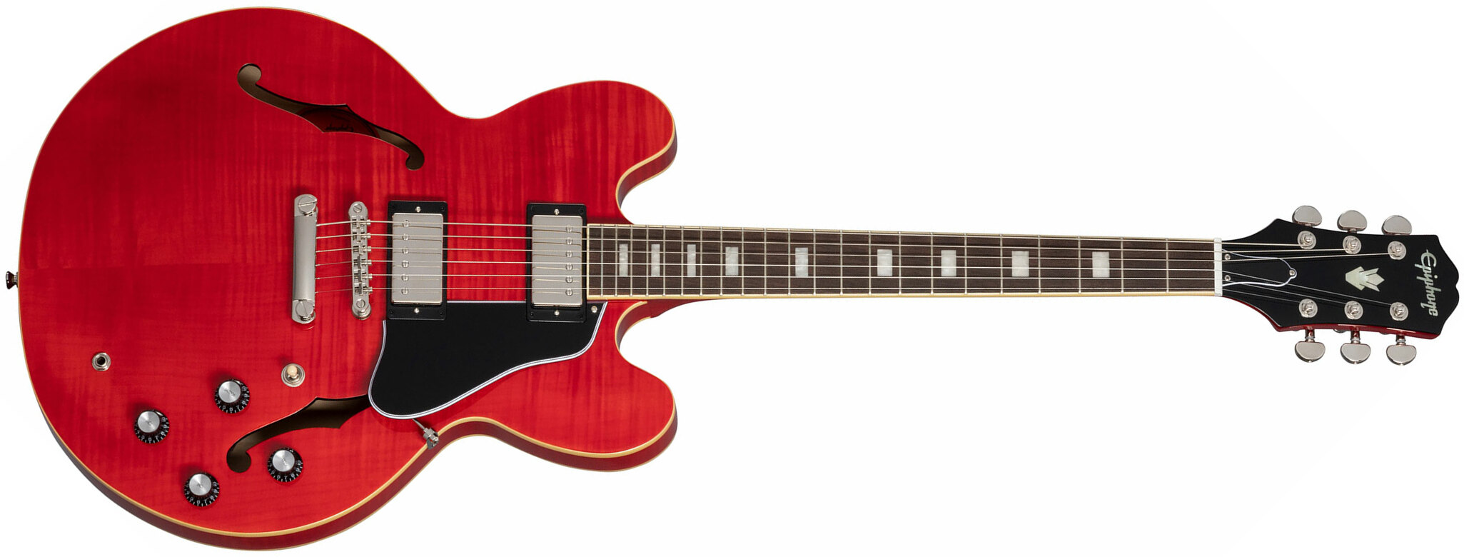 Epiphone Marty Schwartz Es-335 Signature 2h Ht Lau - Sixties Cherry - Guitare Électrique Signature - Main picture