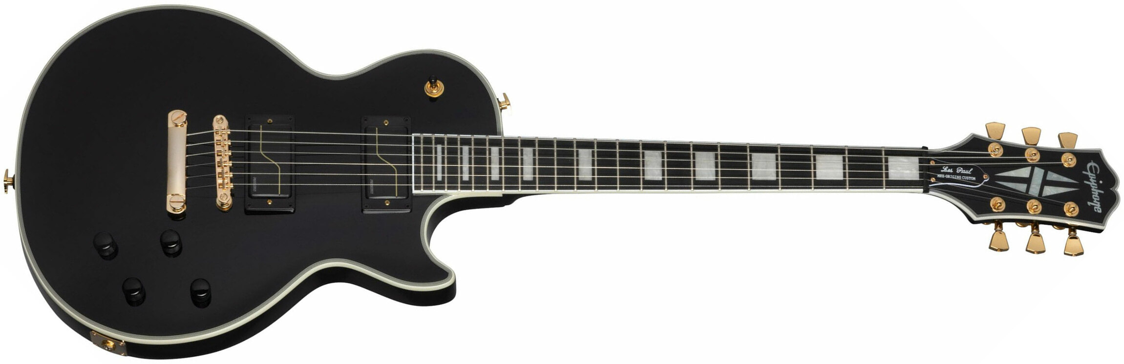 Epiphone Matt Heafy Les Paul Custom Origins Signature 2h Fishman Fluence Custom Ht Eb - Ebony - Guitare Électrique Single Cut - Main picture