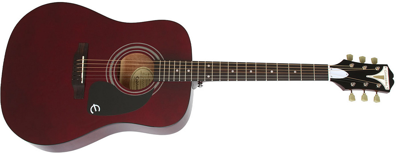 Epiphone Pro-1 Acoustic Dreadnought Epicea Acajou 2016 - Wine Red - Guitare Acoustique - Main picture