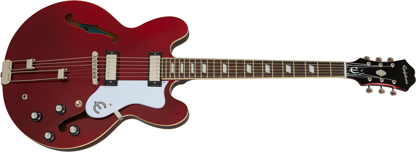 Epiphone Riviera Original Archtop 2mh Ht Lau - Sparkling Burgundy Top - Guitare Électrique 1/2 Caisse - Main picture