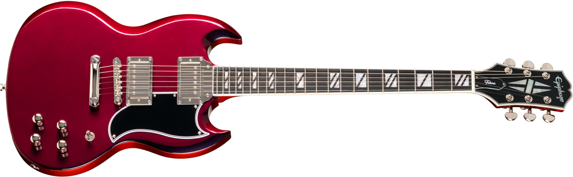 Epiphone Sg Custom Futura Ibg 2h Ht Rw - Midnight Ember Shift - Guitare Électrique Double Cut - Main picture