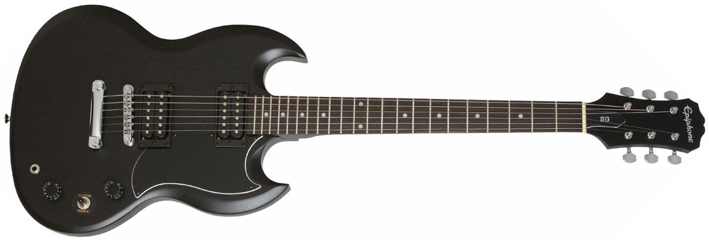 Epiphone Sg Special Ve 2h Ht Rw - Vintage Worn Ebony - Guitare Électrique Double Cut - Main picture