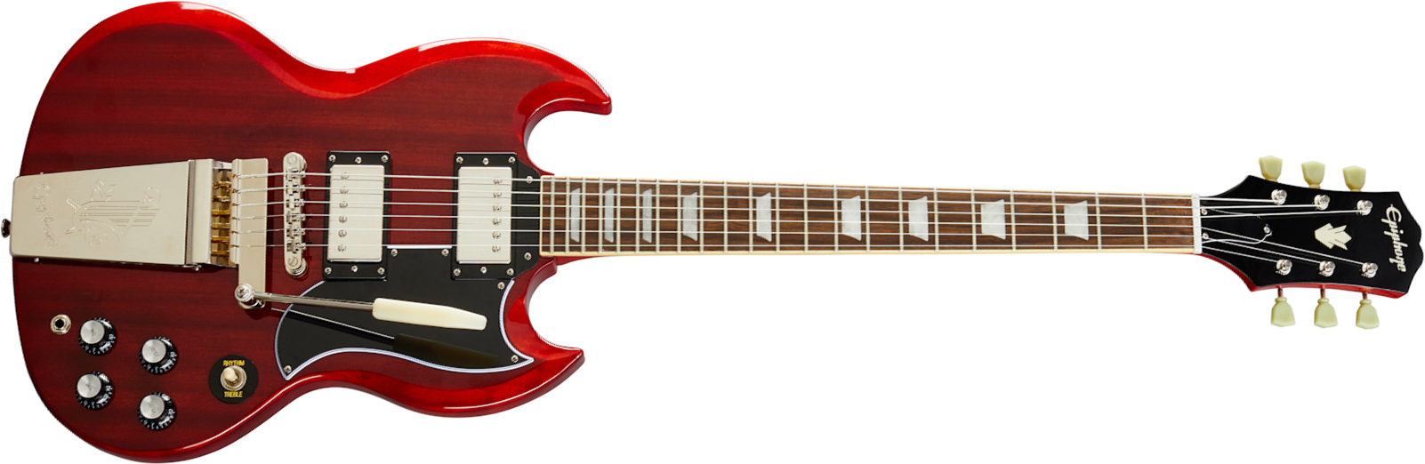 Epiphone Sg Standard 1961 Maestro Vibrola 2h Ht Lau - Vintage Cherry - Guitare Électrique Double Cut - Main picture