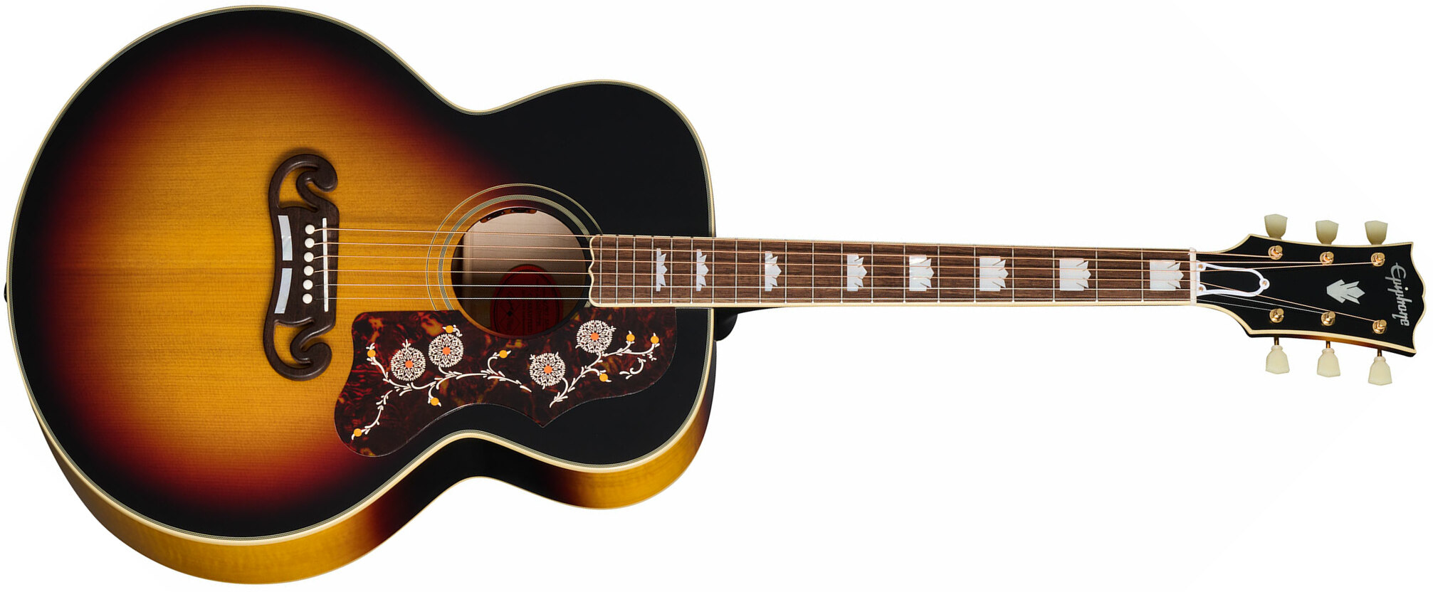 Epiphone Sj200 1957 Inspired By Jumbo Epicea Erable Lau - Vintage Sunburst - Guitare Electro Acoustique - Main picture