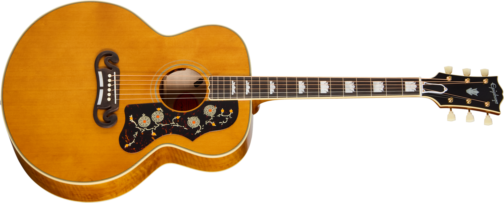 Epiphone Sj200 1957 Reissue Inspired By Gibson Jumbo Epicea Erable Rw - Antique Natural - Guitare Folk - Main picture