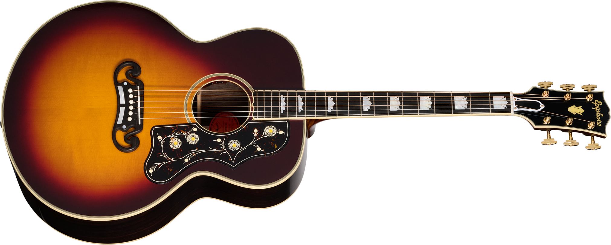Epiphone Sj200 Pre War Rosewood Reissue Inspired By Gibson Jumbo Epicea Palissandre Eb - Vintage Sunburst - Guitare Folk - Main picture