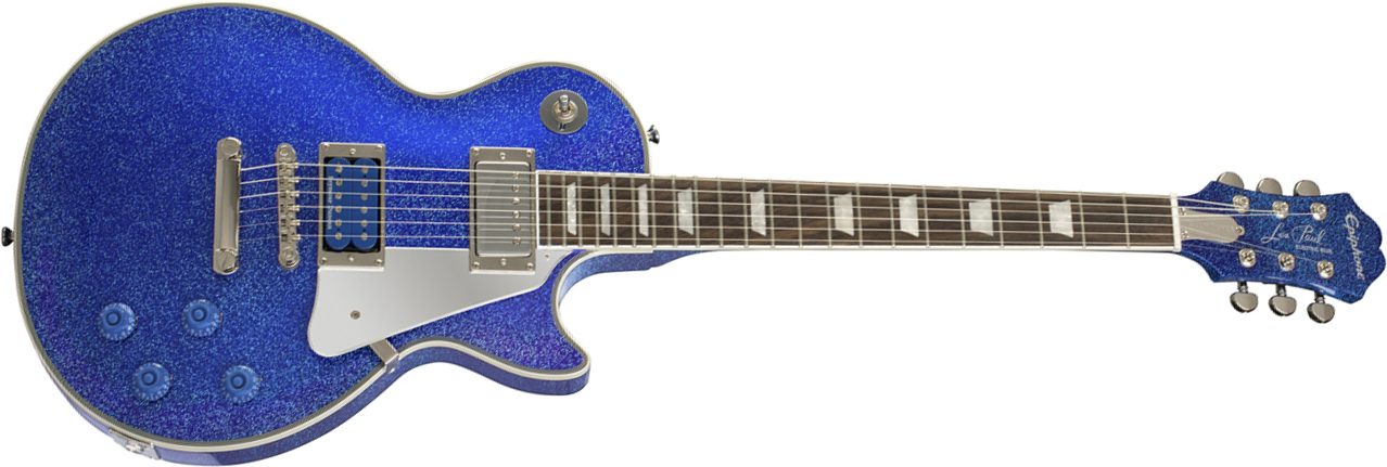 Epiphone Tommy Thayer Les Paul Electric Blue Outfit Signature 2h Ht Lau - Blue - Guitare Électrique Single Cut - Main picture