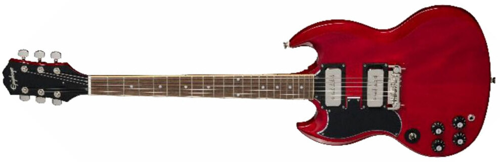 Epiphone Tony Iommi Sg Special Lh Signature Gaucher 2s P90 Ht Rw - Vintage Cherry - Guitare Électrique Gaucher - Main picture