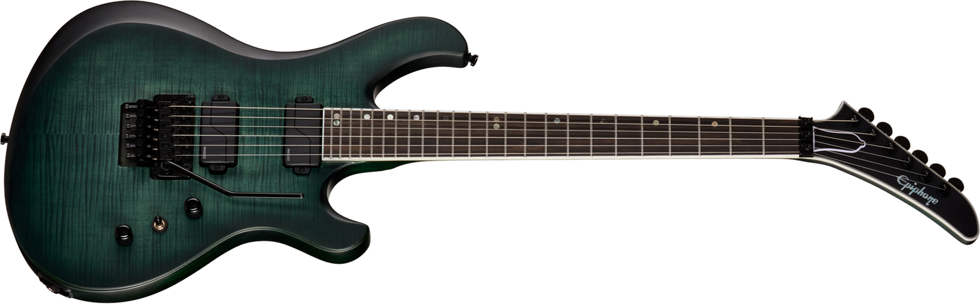 Epiphone Victory Prophecy Modern 2h Fishman Fluence Ht Eb - Aqua Smoke Satin - Guitare Électrique Forme Str - Main picture