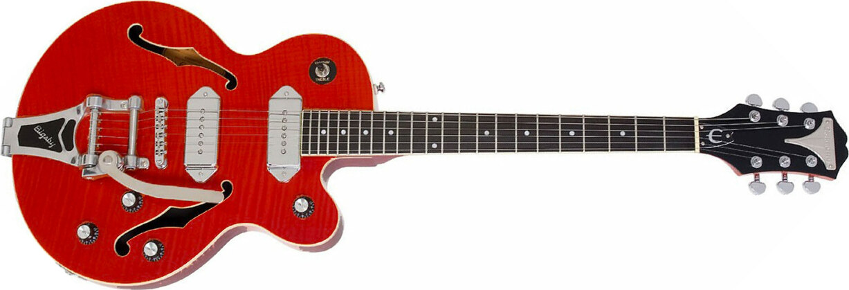 Epiphone Wildkat Ltd Bigsby - Wine Red - Guitare Électrique 1/2 Caisse - Main picture