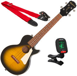 Pack ukulele Epiphone Les Paul Tenor Acoustic/Electric Ukulele Pack + X-Tone Accessories