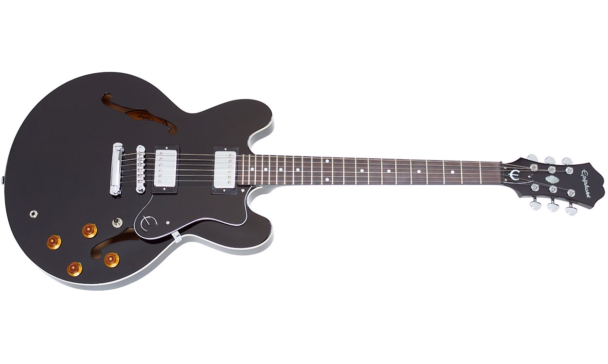 Epiphone Dot Ch - Ebony - Guitare Électrique 1/2 Caisse - Variation 2