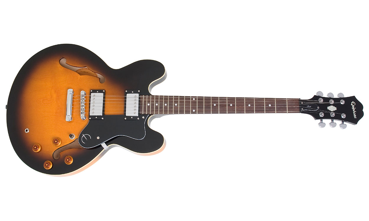 Epiphone Dot Ch - Vintage Sunburst - Guitare Électrique 1/2 Caisse - Variation 1