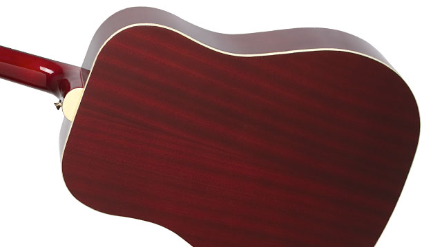 Epiphone Dr-100 Dreadnought Epicea Acajou - Wine Red - Guitare Acoustique - Variation 4