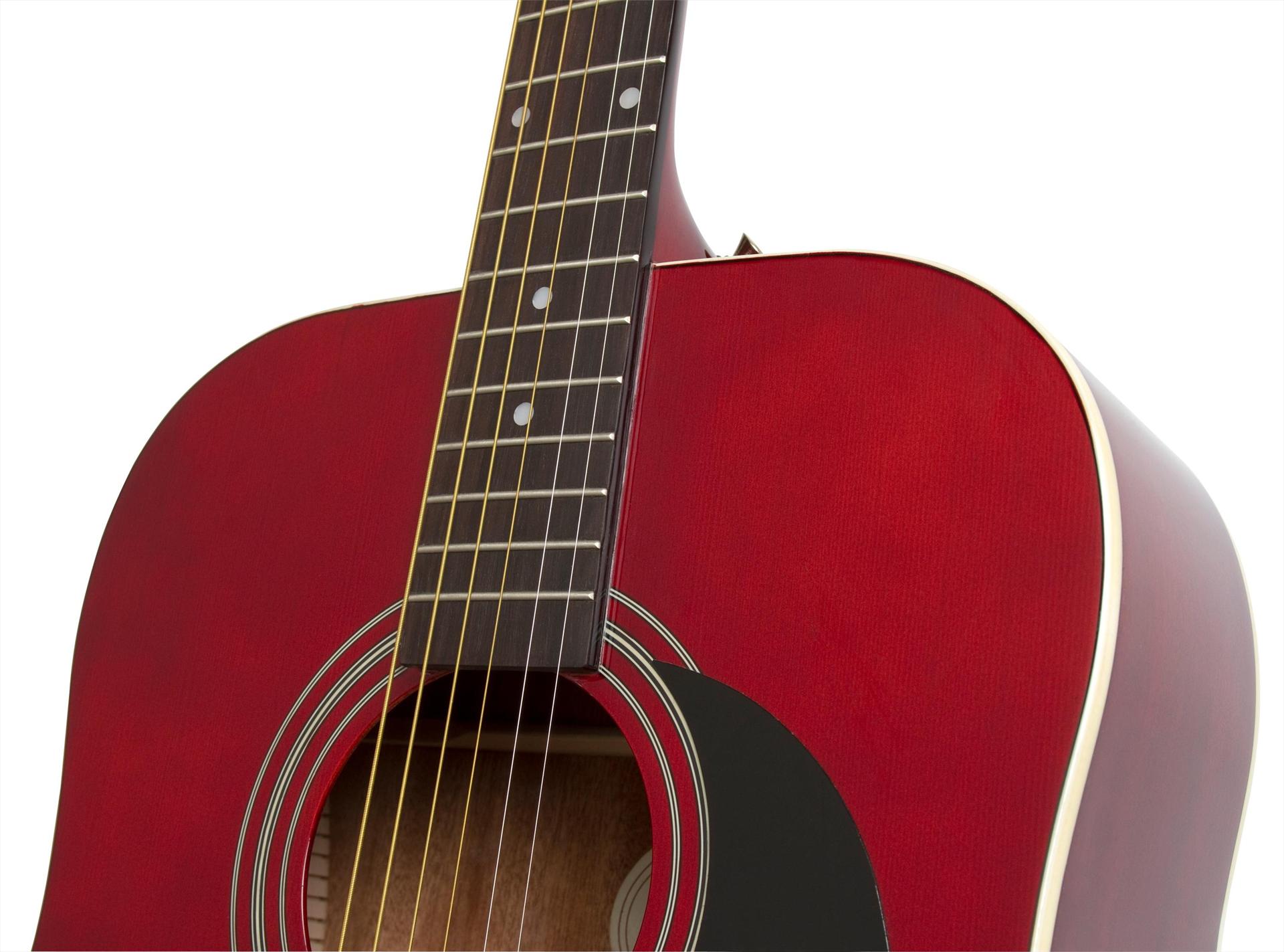 Epiphone Dr-100 Dreadnought Epicea Acajou - Wine Red - Guitare Acoustique - Variation 3