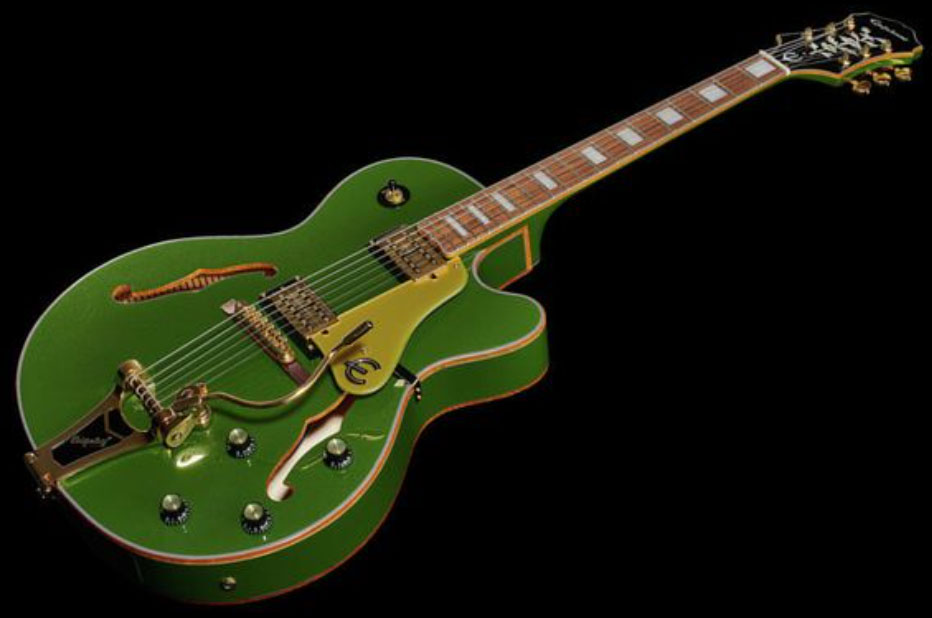 Epiphone Emperor Swingster Archtop 2h Trem Lau - Forest Green Metallic - Guitare Électrique 3/4 Caisse & Jazz - Variation 1