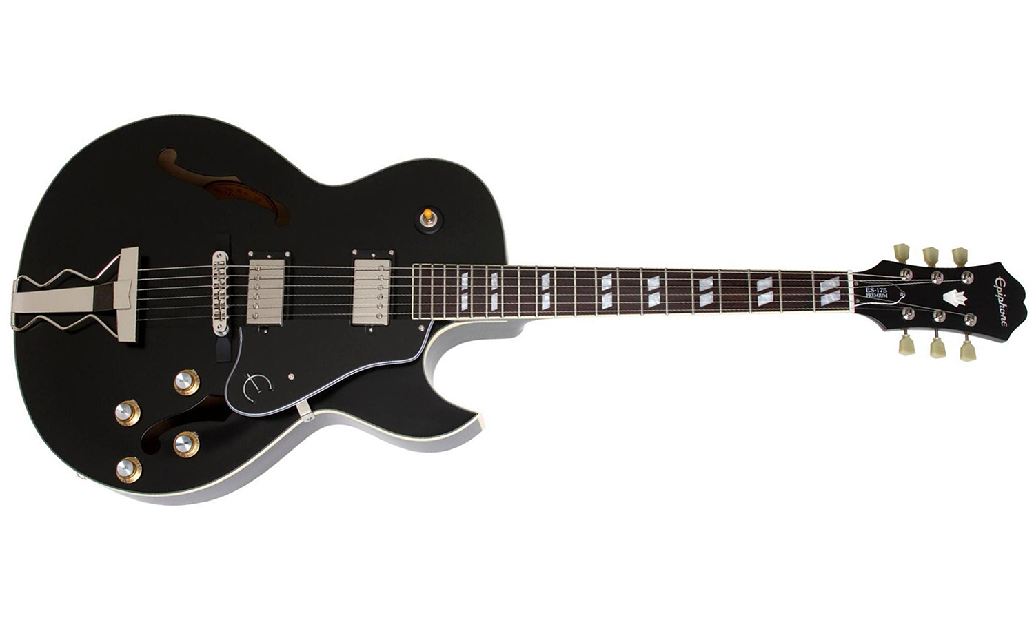 Epiphone Es175 Premium Outfit Ltd Run Ch - Ebony - Guitare Électrique 1/2 Caisse - Variation 1