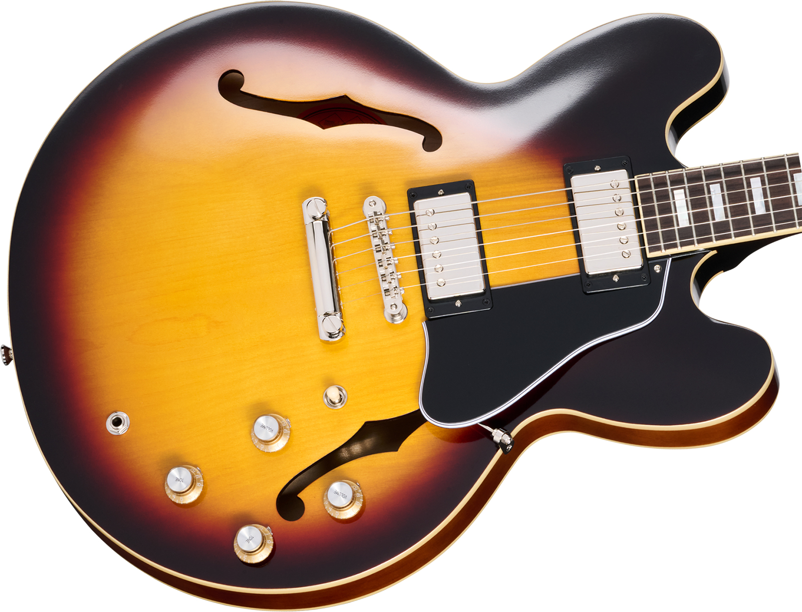 Epiphone Es335 1962 Reissue Ins.by.g.c 2h Gibson Ht Rw - Vintage Burst - Guitare Électrique 1/2 Caisse - Variation 2