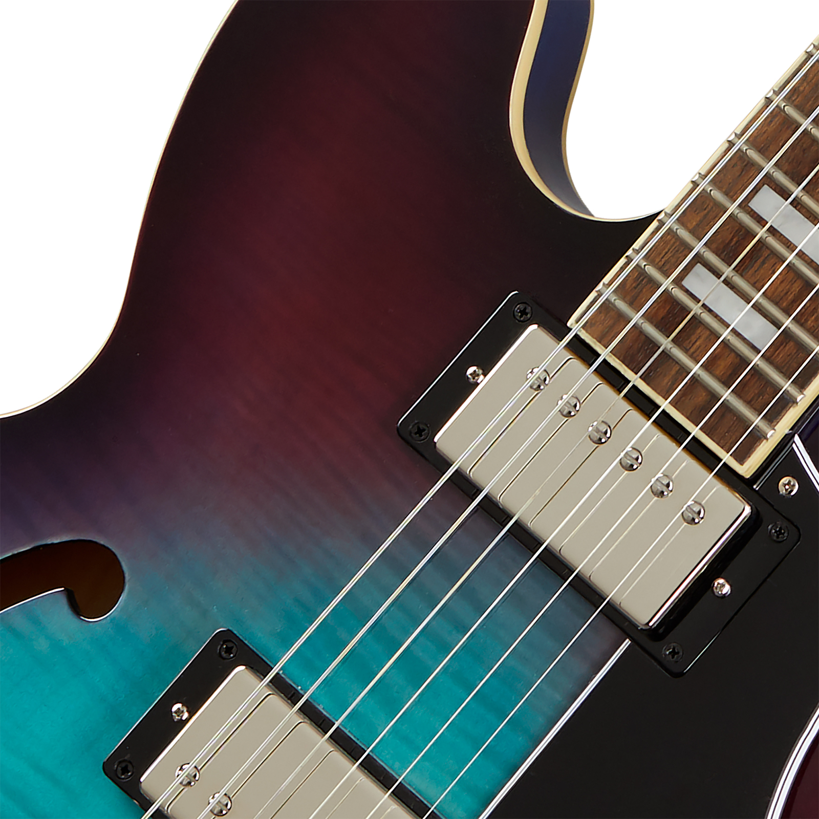 Epiphone Es335 Figured Ibg Original 2h Ht Rw - Blueberry Burst - Guitare Électrique 1/2 Caisse - Variation 2