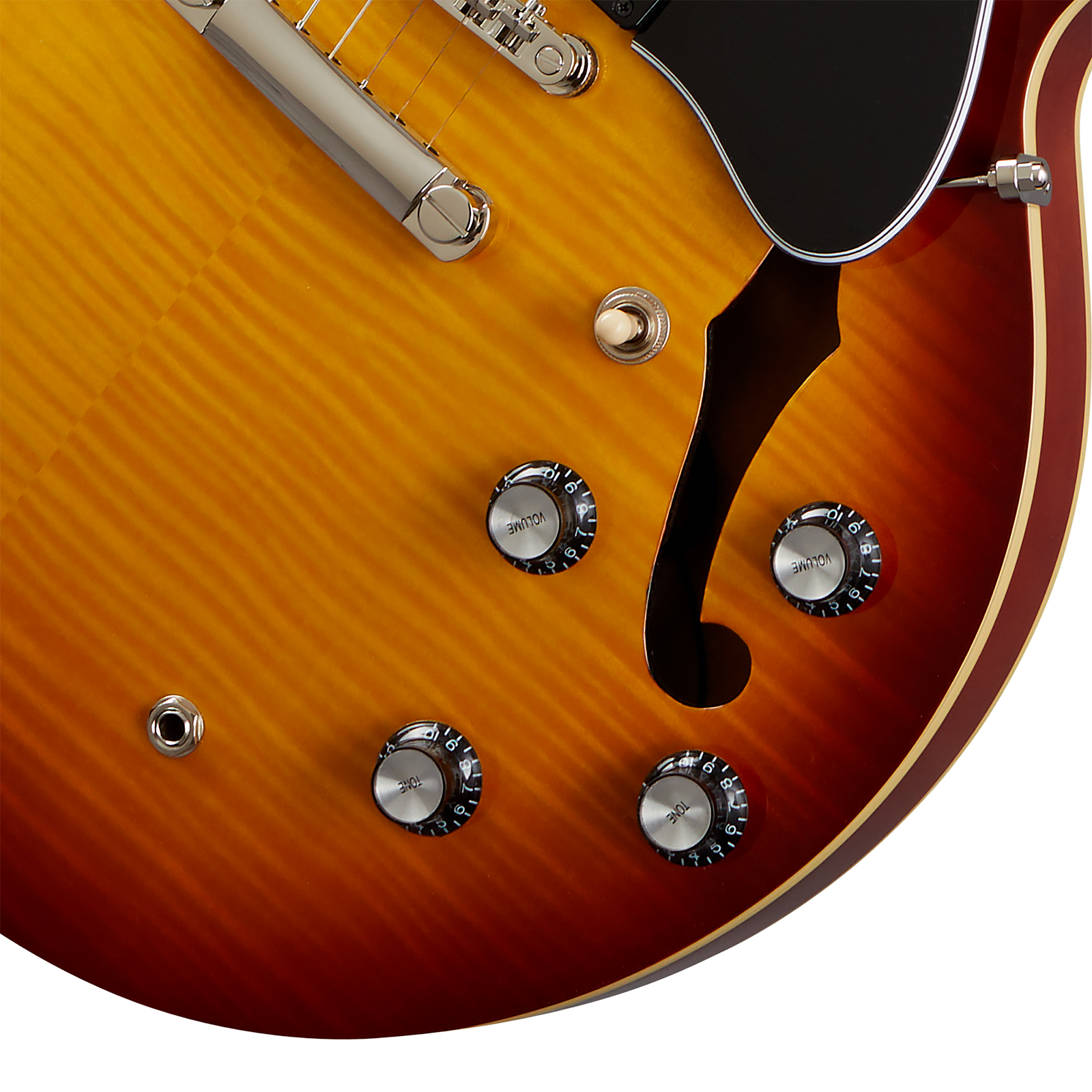 Epiphone Es335 Figured Ibg Original 2h Ht Rw - Raspberry Tea Burst - Guitare Électrique 1/2 Caisse - Variation 3