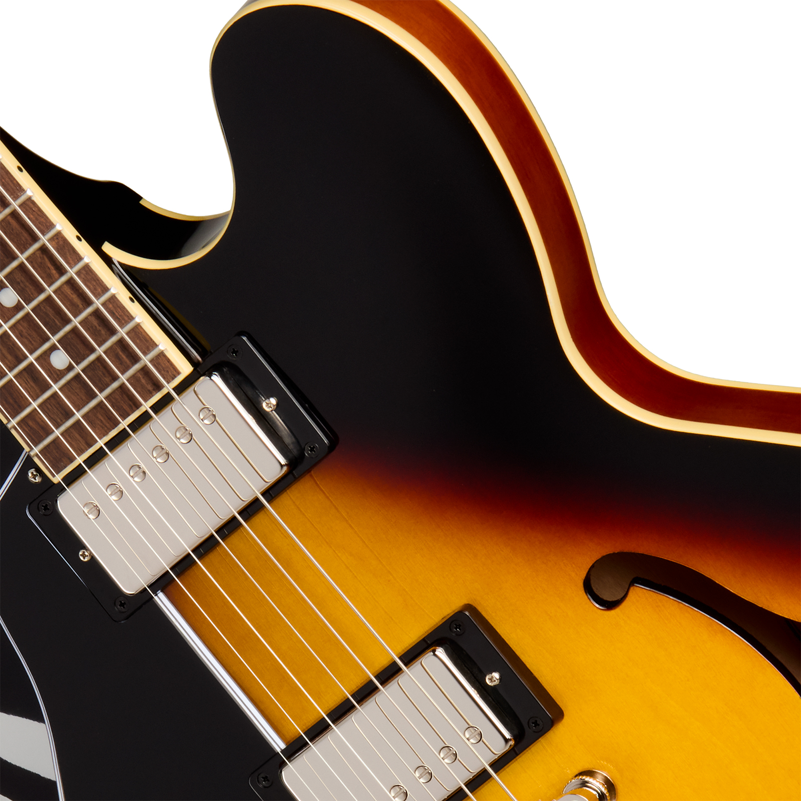 Epiphone Es335 Lh Ibg Original Gaucher 2h Ht Rw - Vintage Sunburst - Guitare Électrique Gaucher - Variation 2