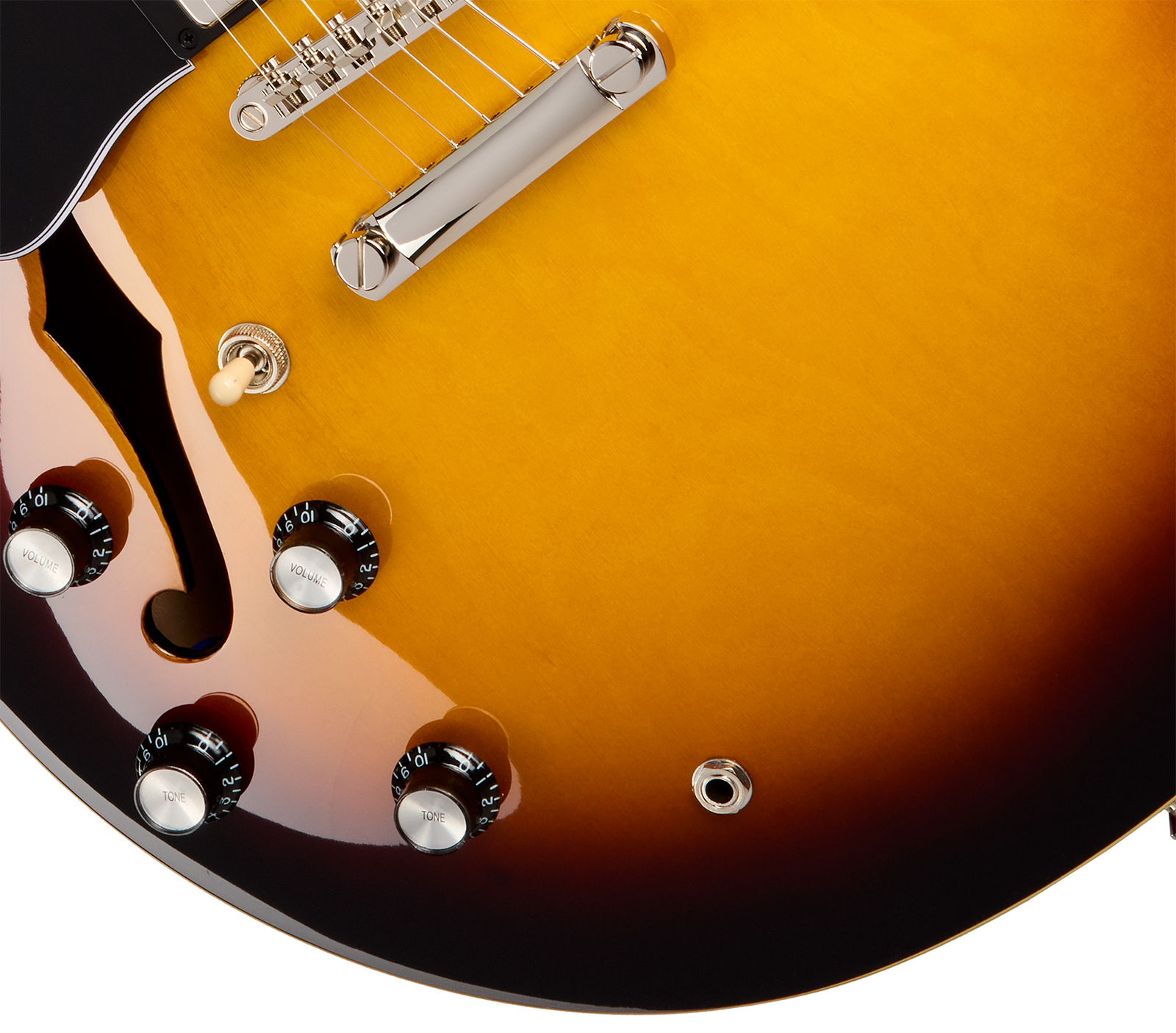 Epiphone Es335 Lh Ibg Original Gaucher 2h Ht Rw - Vintage Sunburst - Guitare Électrique Gaucher - Variation 3