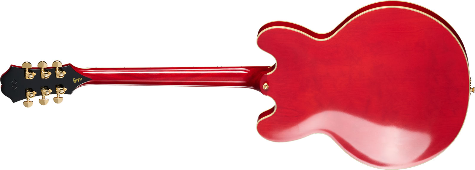 Epiphone Gem Archer Sheraton Masterbilt 2mh Gibson Usa Ht Rw - Cherry Red - Guitare Électrique 1/2 Caisse - Variation 1