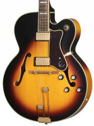 Guitare électrique 3/4 caisse & jazz Epiphone Archtop Broadway - Vintage sunburst