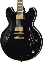 Guitare électrique 1/2 caisse Epiphone Emily Wolfe Sheraton Stealth - Black aged