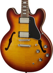 Guitare électrique 1/2 caisse Epiphone Inspired By Gibson ES-335 Figured - Raspberry tea burst