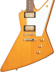 Guitare électrique métal Epiphone Original 1958 Explorer Korina White Pickguard - Aged natural