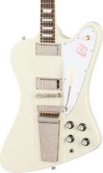 Guitare électrique rétro rock Epiphone 1963 Firebird V Reissue With Maestro Vibrola - Polaris white