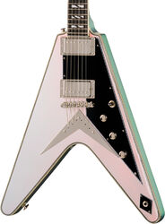 Guitare électrique métal Epiphone IBG Futura Flying V Custom - Quicksilver Shift