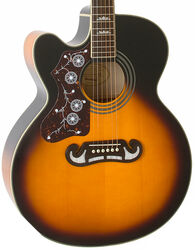 Guitare folk gaucher Epiphone Modern J-200 EC Studio LH - Vintage sunburst