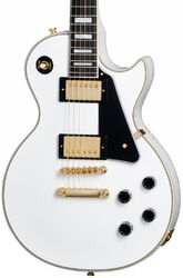 Guitare électrique single cut Epiphone Inspired By Gibson Les Paul Custom (490R/498T Pickups) - Alpine white
