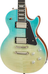 Guitare électrique single cut Epiphone Les Paul Modern Figured - Caribbean blue fade