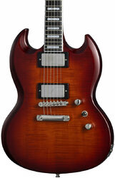 Guitare électrique double cut Epiphone Inspired By Gibson Modern Prophecy SG - Aged bengal tiger burst