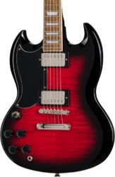 Guitare électrique double cut Epiphone IBG SG Tribute LH - cherry burst