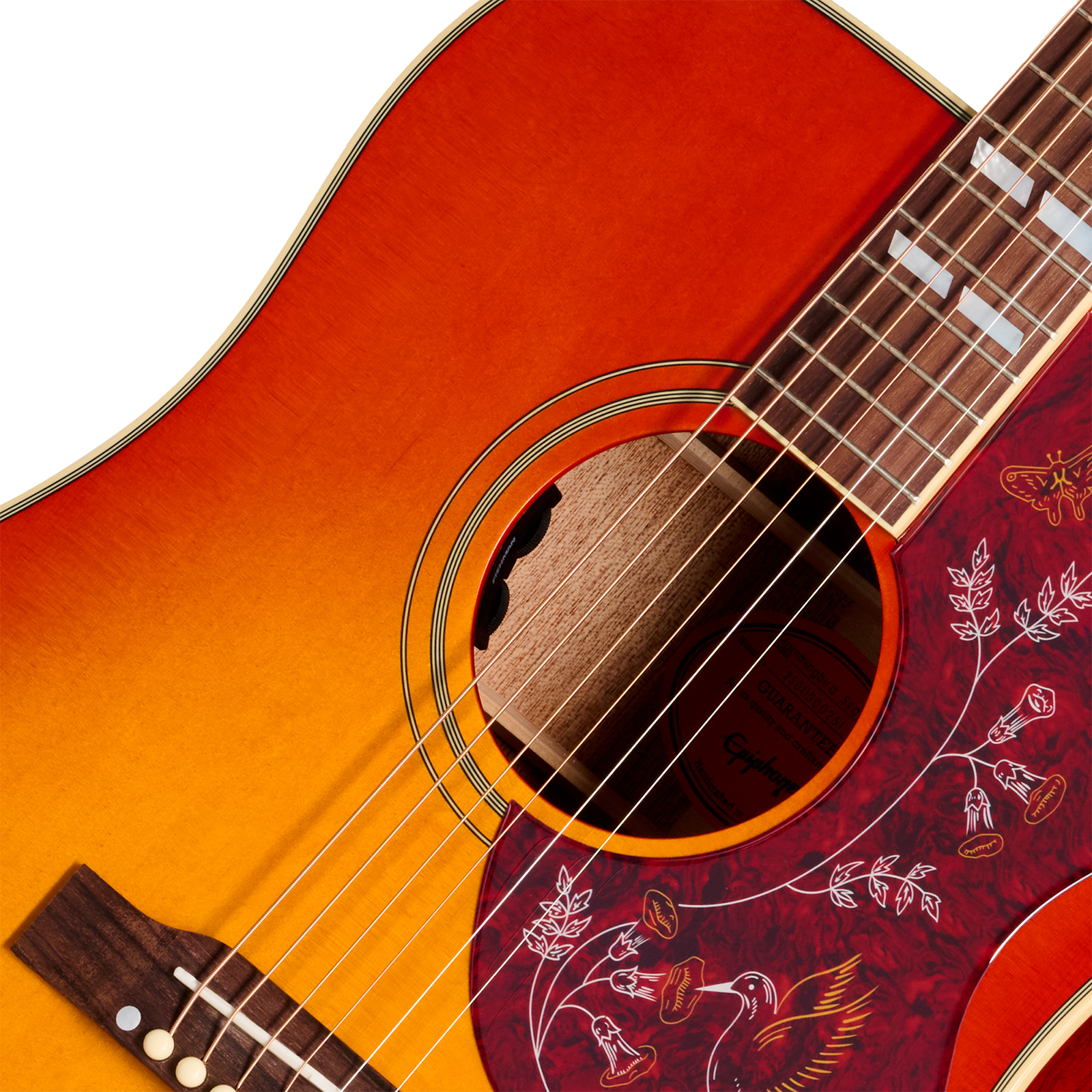 Epiphone Hummingbird Standard Ibg Dreadnought Epicea Acajou Rw - Cherry Sunburst - Guitare Folk - Variation 2