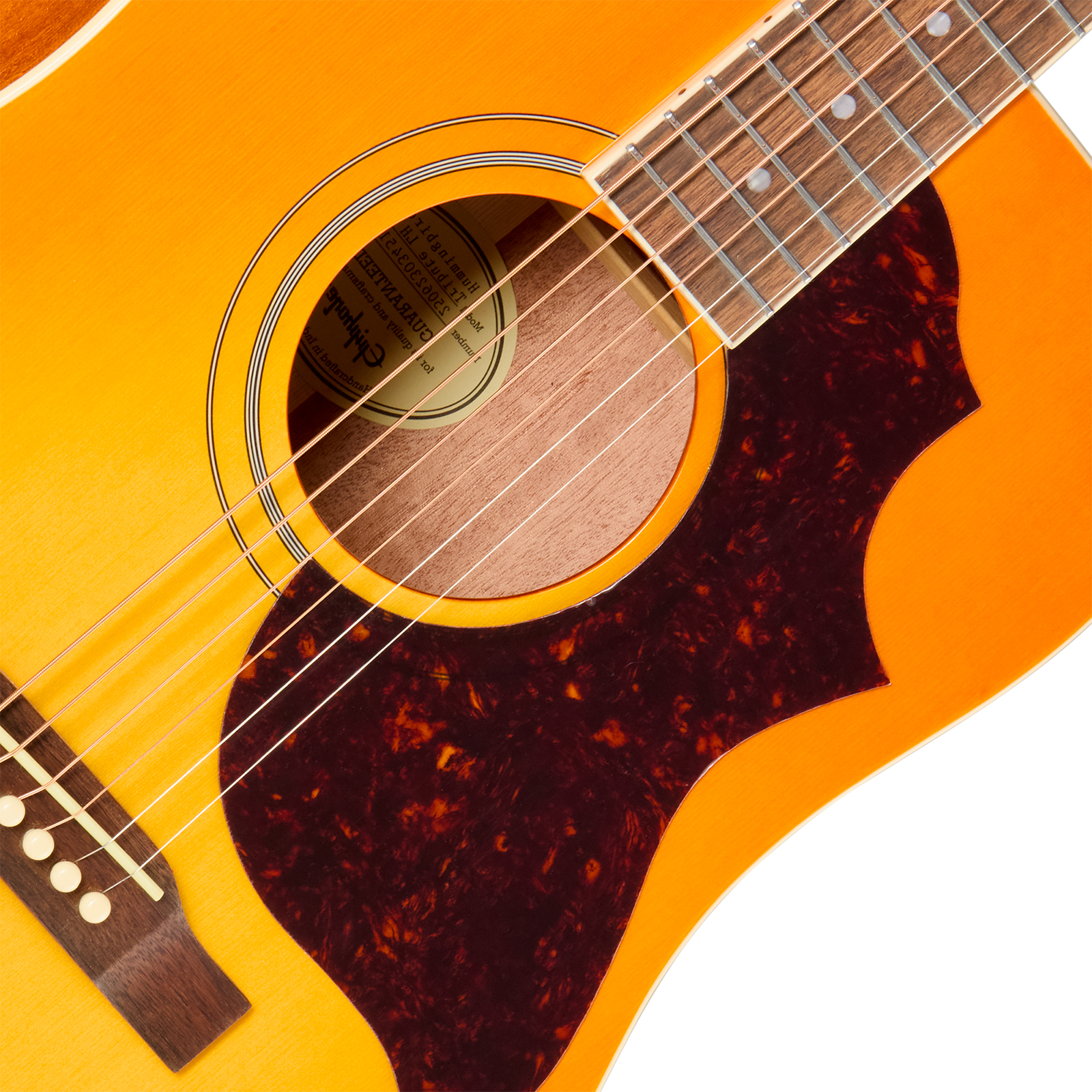 Epiphone Hummingbird Tribute Dreadnought Shsc Epicea Acajou Lau - Heritage Sunburst - Guitare Folk - Variation 2