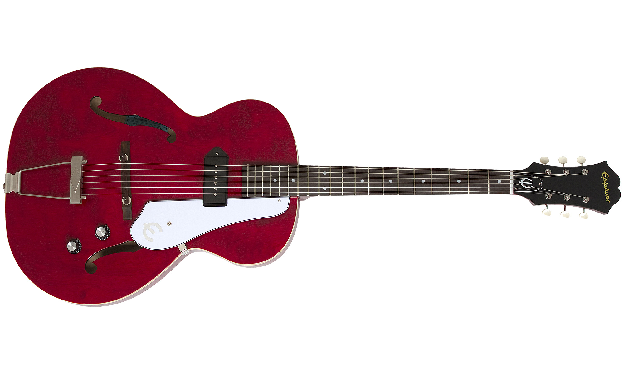 Epiphone Inspired By 1966 Century 2016 - Aged Gloss Cherry - Guitare Électrique 1/2 Caisse - Variation 1
