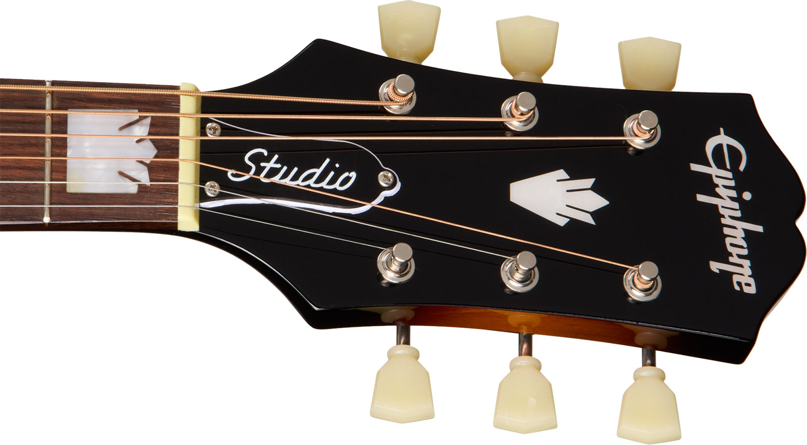 Epiphone J200 Studio Ec Ibg Jumbo Cw Epicea Acajou Rw - Vintage Sunburst - Guitare Folk - Variation 5