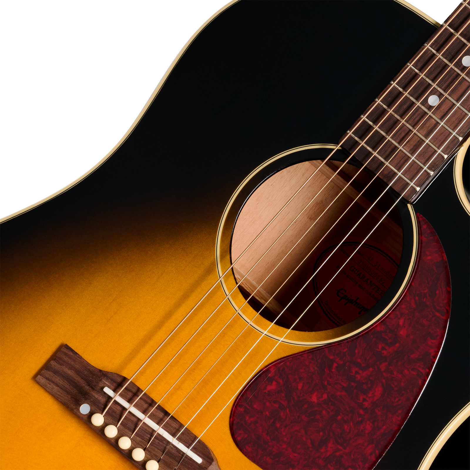 Epiphone J45 Standard Ec Ibg Dreadnought Cw Epicea Acajou Rw - Vintage Sunburst - Guitare Folk - Variation 3