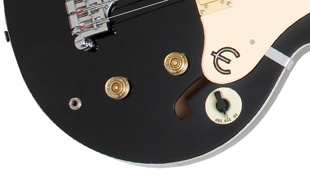 Epiphone Jack Casady Signature Bass Ch - Ebony - Basse Électrique 1/2 Caisse - Variation 3