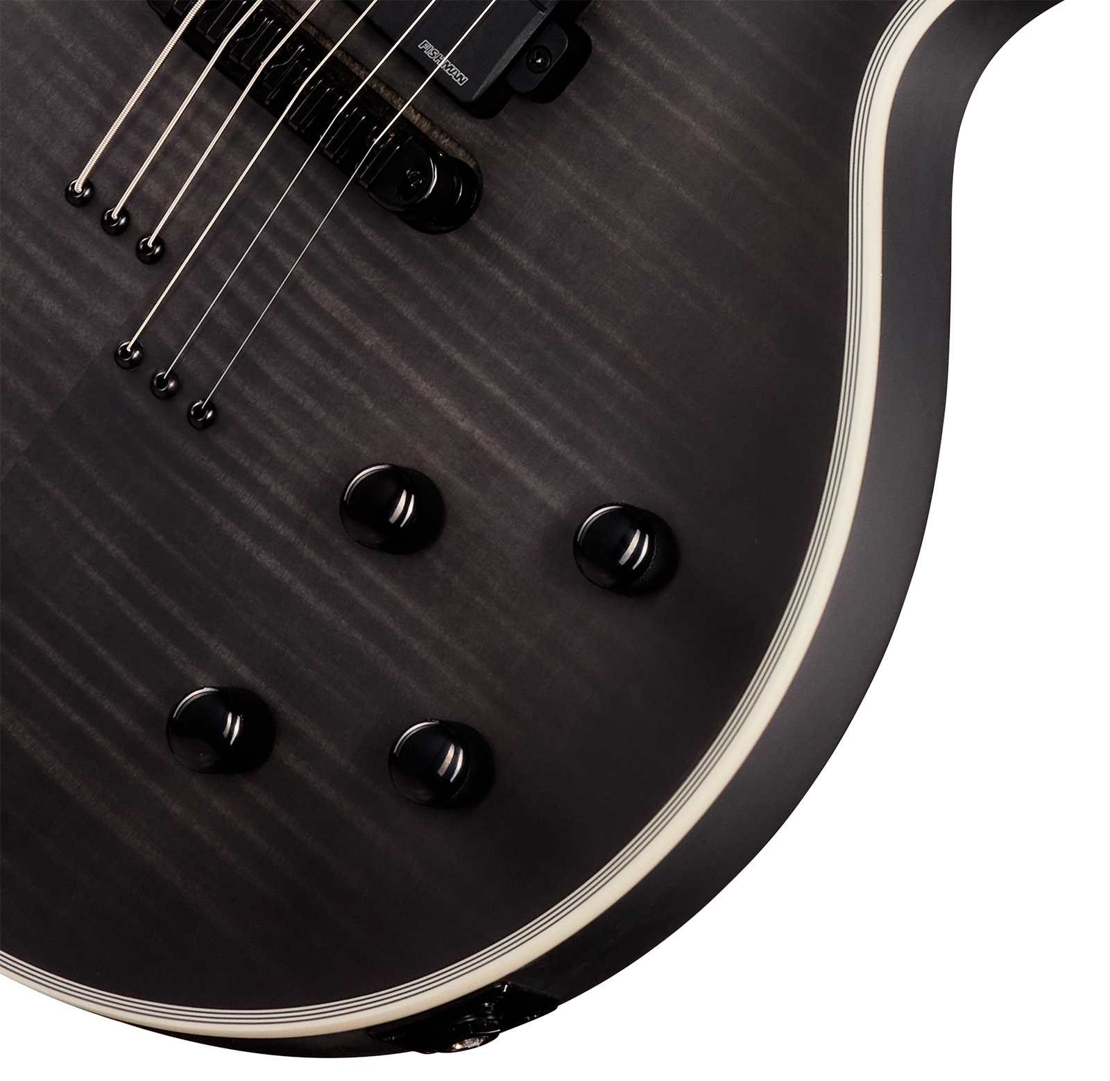Epiphone Les Paul Baritone Prophecy Modern 2h Fishman Fluence Ht Eb - Obsidian Storm Satin - Guitare Électrique Baryton - Variation 3