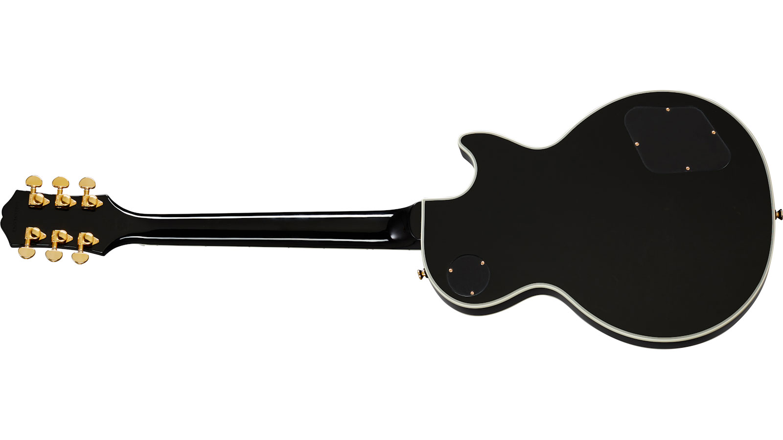 Epiphone Les Paul Custom Lh Gaucher 2h Ht Eb - Ebony - Guitare Électrique Gaucher - Variation 1
