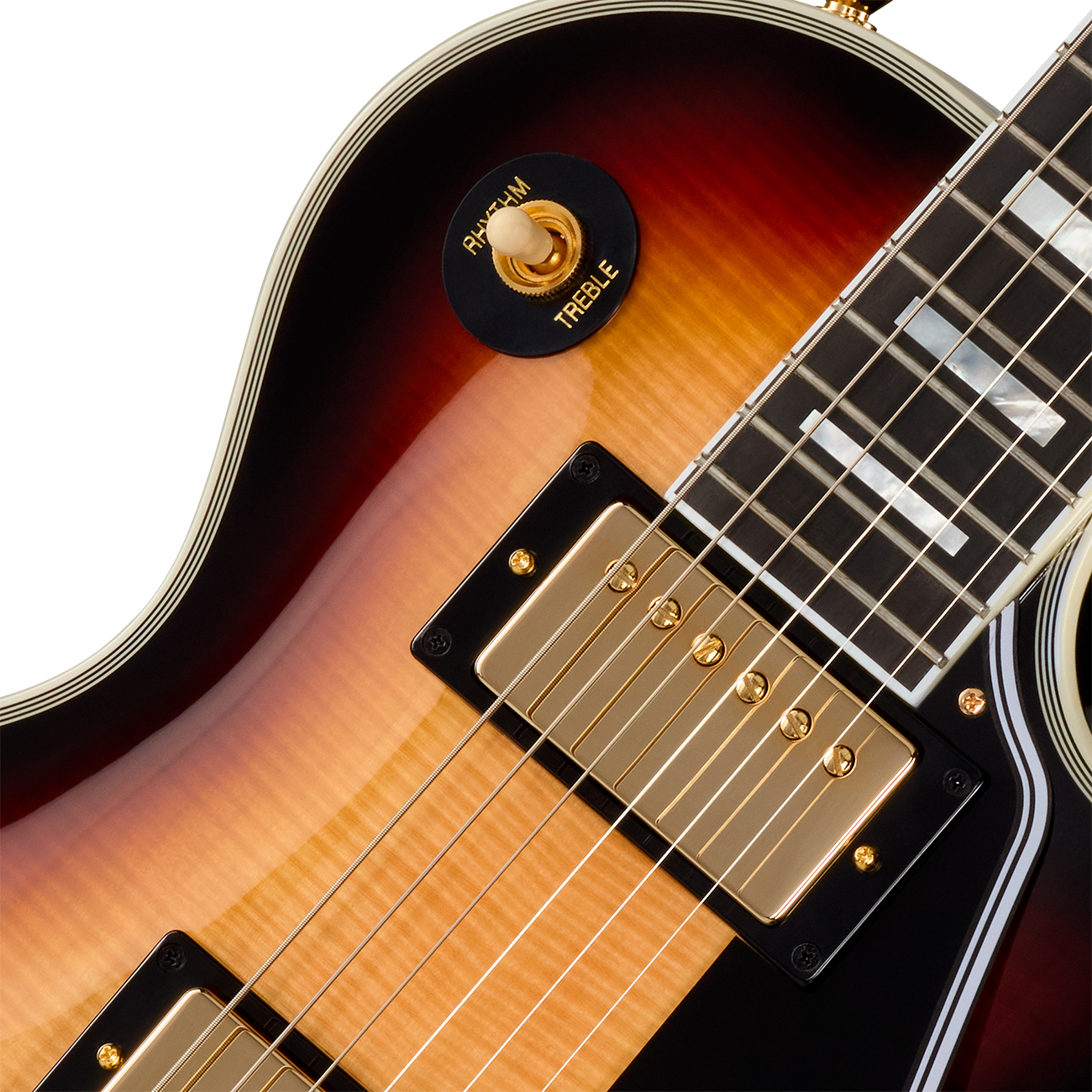 Epiphone Les Paul Custom Igc 2h Gibson Ht Eb - Sedona Burst - Guitare Électrique Single Cut - Variation 2