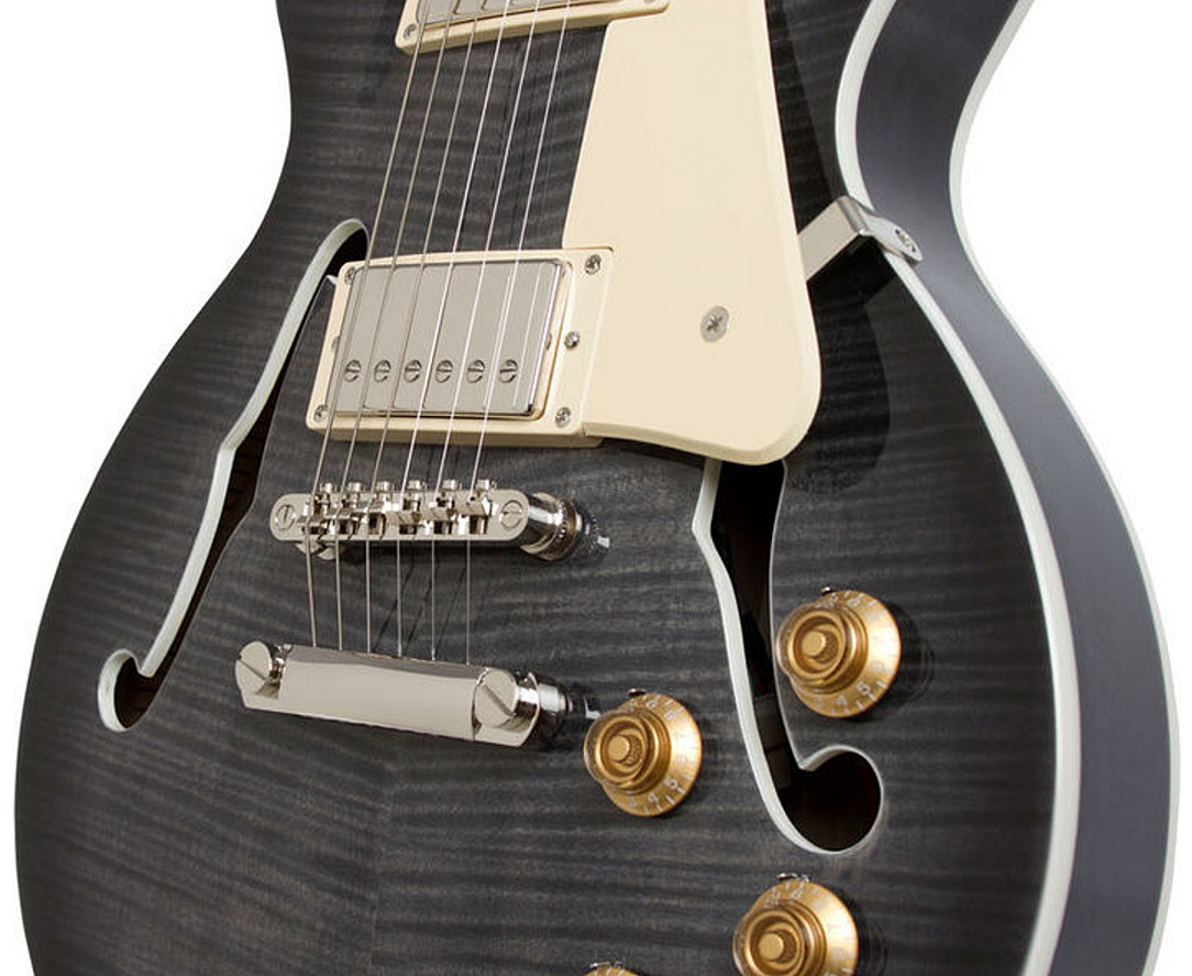 Epiphone Les Paul Es Pro 2016 - Trans Black - Guitare Électrique 1/2 Caisse - Variation 3