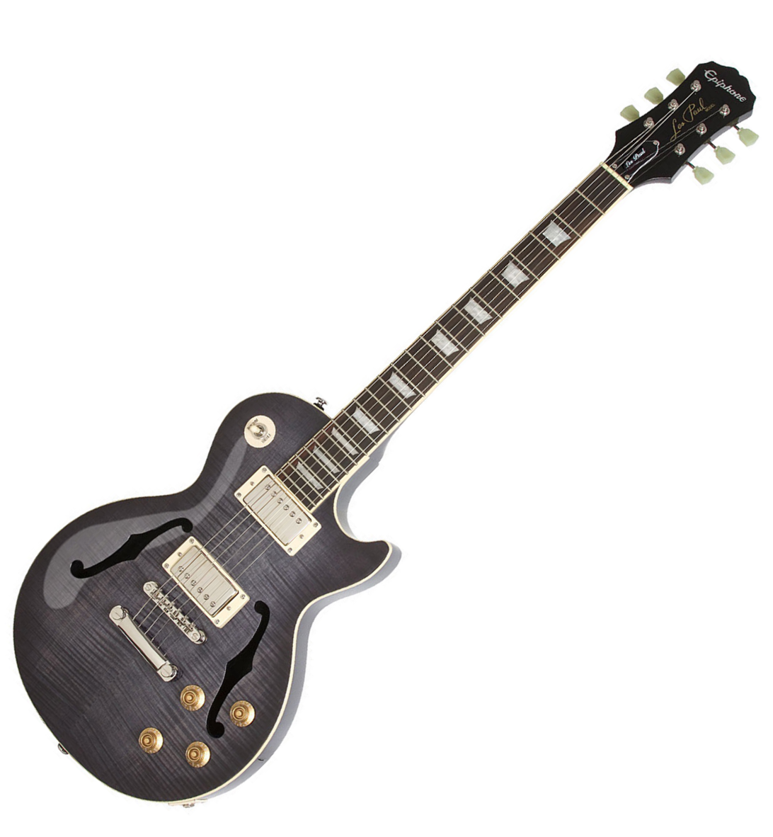 Epiphone Les Paul Es Pro 2016 - Trans Black - Guitare Électrique 1/2 Caisse - Variation 5